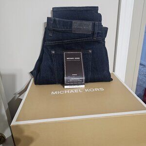 Michael Kors Parker Slim Fit Midrise Blue Jeans 34" x 34" New with Gift Box $99